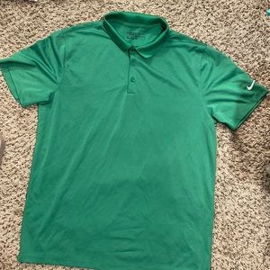 Nike Golf Standard Fit Dri-Fit Collar Large Green